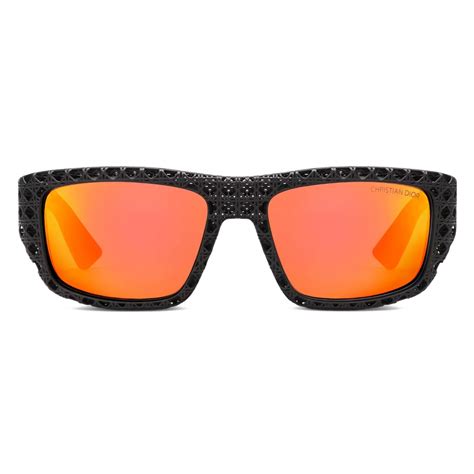 verspiegelt sonnenbrille damen dior|Dior3D S1I Verspiegelte, rechteckige Sonnenbrille in Orange .